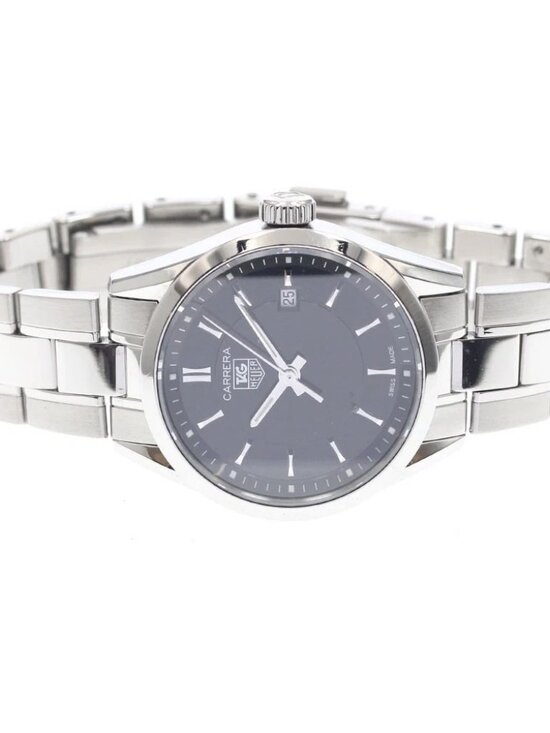 TAG HEUER Carrera WV1414 Date Black Dial Quartz Ladies Watch_940009 main image 11